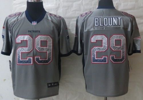 Nike New England Patriots #29 LeGarrette Blount 2015 Super Bowl XLIX 2013 Drift Fashion Gray Elite Jersey