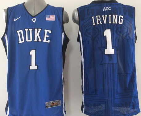Duke Blue Devils #1 Kyrie Irving Blue Jersey